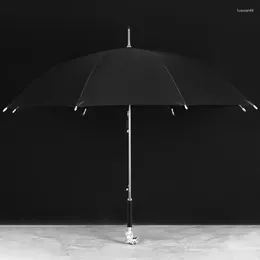 Parapluies tête longue poignée parapluie pour hommes personnalisé haut de gamme automatique robuste coupe-vent deux personnes