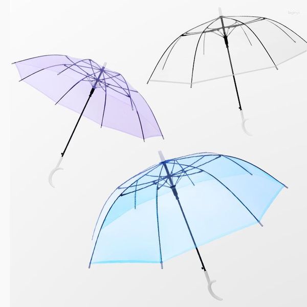 Parapluies haute qualité parapluie Transparent longue poignée hommes et femmes solide croissant créatif 2023