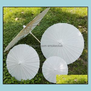 Paraplu's Huishoudelijke Sundries Thuis Tuin Bruiloft Bruiloft Parasols Wit Mini Papier Chinese Craft Paraplu 4 Diameter: 20,30,40.60cm Gunst De