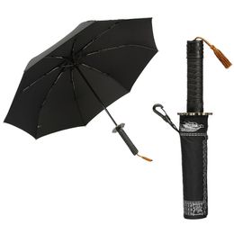 Paraplu's innovatieve mannelijke paraplu winddichte automatische paraplu vouwen Japanse samurai mes sun paraplu mes paraplu 230330