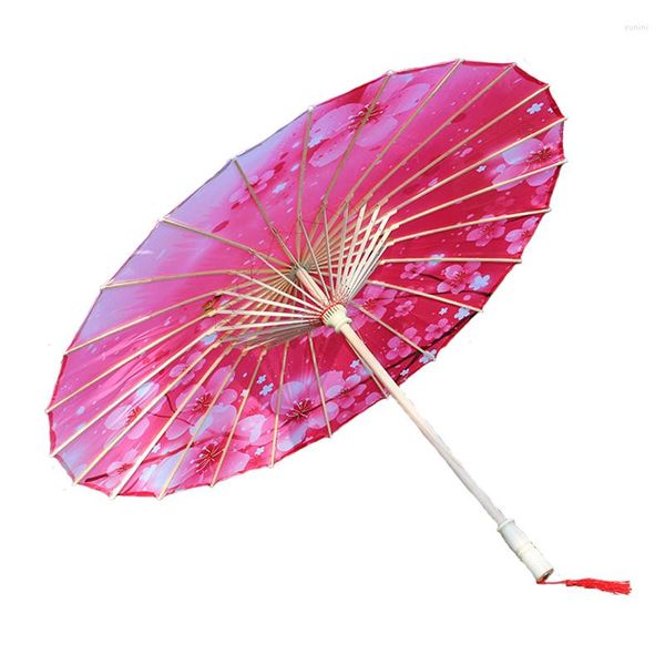 Parapluies enfants artisanat parapluie à long manche enfants huile papier bois Style chinois classique fille danse Costume accessoires spectacle à la main
