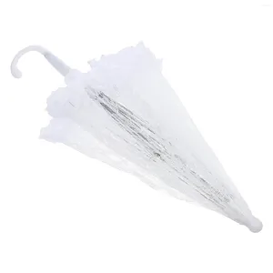 Parapluies dentelle parapluie mariage Parasol Po accessoires broderie scène danse blanc dame Costume accessoire pour enfants