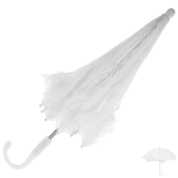 Parapluies dentelle parapluie blanc mariage parasol clair vintage pour femme transparent