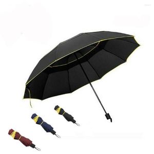 Paraplu's grote zakelijke automatische familie vouwparaplu sterke windbestendige outdoor dames parasol