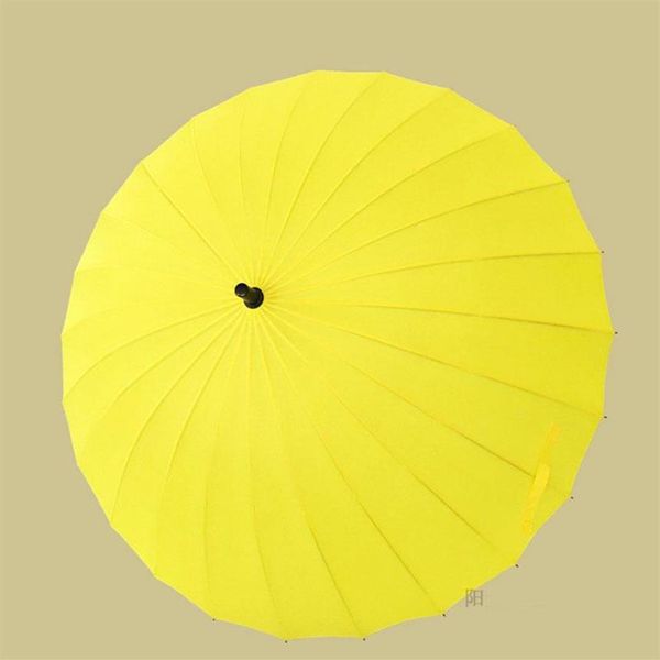 Parapluies grand coloré arc-en-ciel parapluie pluie homme femmes 24K coupe-vent longue poignée imperméable mode parasol 2021277y