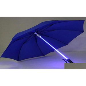 Parapluies LED Light Saber Up Parapluie Laser Sword Golf Changement sur le Shaftbuilt In Torch Flash 20213691661 Drop Delivery Home Gard Dhdwi