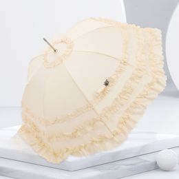 Paraplu's lolita cosplay paraplu prinses paraplu Europees kanten zonneschade bruiloft paraplu voor vrouwen paragua guarda chuva strand paraplu 230314
