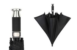 Paraplu's luxe golfparaplu Volledige vezel Automatisch lang handvat bedrijf Sraight paraguas aangepaste logo1562803