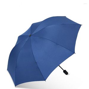 Regenschirme Manueller Regenschirm Regen und Sonne Faltender Anti-UV-Männlicher 8-Knochen-winddichter Geschäftsmann-Frauen-Geschenk-Sonnenschirm