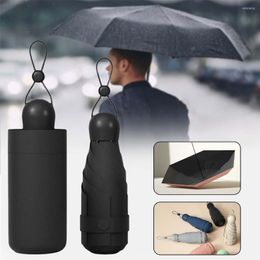 Paraguas Mini sombrilla impermeable de cinco pliegues para viajes al aire libre Fifty Ladies Umbrella Clear