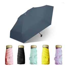 Paraplu's mini vouwparaplu 6-vouwen anti uv draagbare parasoles lichtgewicht pocket zonsnade regen voor vrouwen