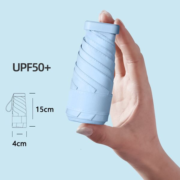 Paraguas Mini Sun Umbrella Pocket Rain Anti UV 6 Parasol plegable Portátil Ligero Mujeres Hombres Sombrilla para viajes 230905