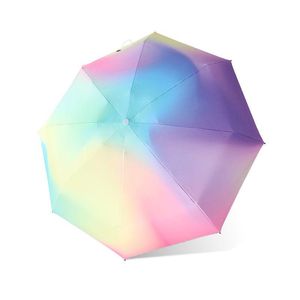 Parapluies Mini Voyage Soleil Pluie Parapluie Petit UV Compact Pliant Avec Étui 8 Nervures Antiuv Léger Drop Livraison Maison Jardin Maison Dhjz2