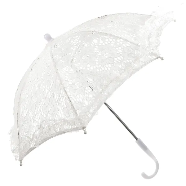 Parapluies Miniture Décoration Danse Parapluie Blanc Fille Femmes Filles Plastique Miss