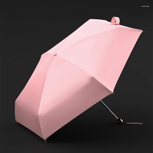 Parapluies Modern Elegant Elegant Mini Flat Umbrella Manual 5 Pliage Luxury Anti UV Block pour la protection du soleil Voyage résistant à la pluie portable