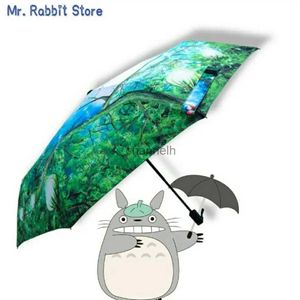 Parapluies mon voisin Totoro mignon quotidien pliant parapluie Ghibli Totoro parapluie soleil pluie parapluie Anime YQ231129