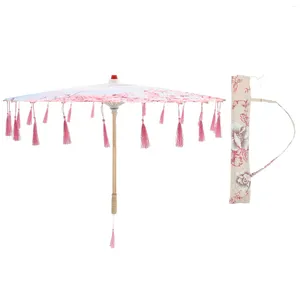Parapluie du papier d'huile décor décor chinois Style classique classique unique en bois unique PO accessoire