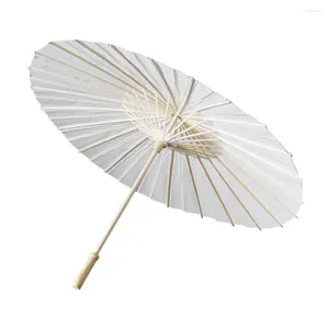 Parapluie du papier d'huile parapluie bricolage peinture parasol blanc pour enfants japonais en bois blanc graffiti