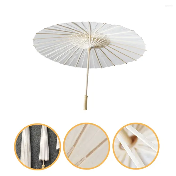 Paraguas Paraguas de papel al óleo Pintura DIY Decoración Estilo chino Parasol Madera Graffiti Mujer