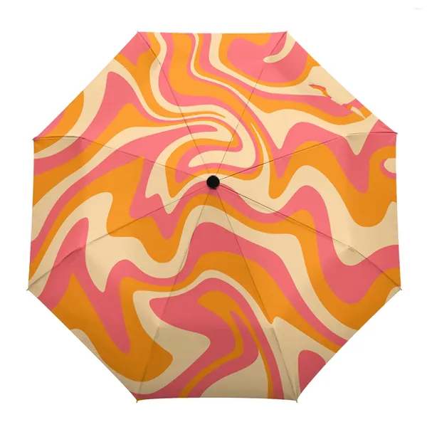 Parapluies orange fluide art