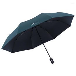 Paraplu's parasol vouwen volledig regen drievoudige zonnebrandcrème paraplu zon automatische anti-uv resistent zonnescherm
