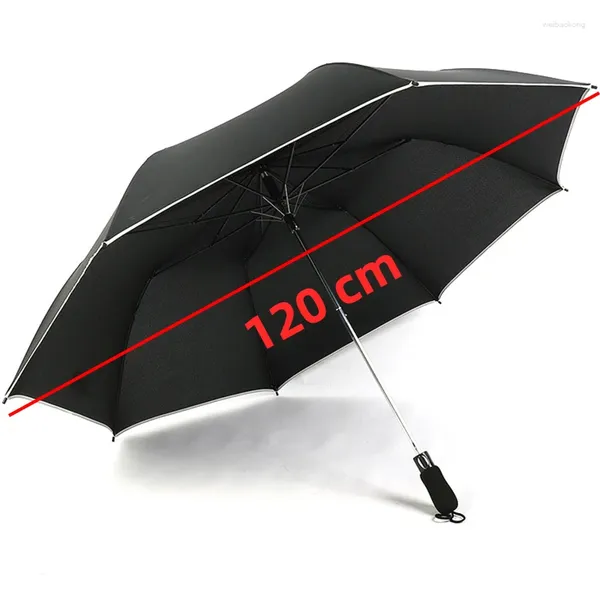 Parapluies QWE123 120cm Super Grand Parapluie Dentelle 2 Pliant Golf Entièrement Automatique Pliant Main Ouverte Publicité Ensoleillée Et Pluie