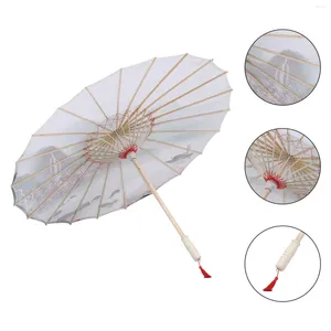 Parapluies étanche au papier chinois huilé parasol avec poignée verte claire