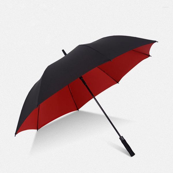 Parapluies renforcés voiture portable longue poignée parapluie coupe-vent rouge original grand extérieur pluie et soleil regenschirm parasols