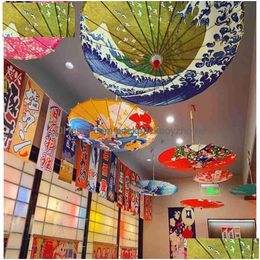 Parapluies Restaurant Décor Japonais Huile Papier Parapluie Matériel El Plafond Ical Décoratif Cerise Parasol 82Cm L230620 Livraison Directe H Dhulz