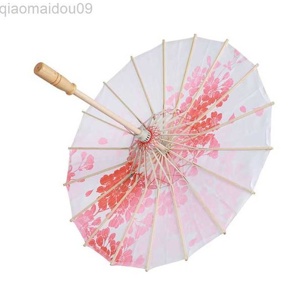 Paraguas Paraguas de tela de seda Estilo clásico chino Papel al óleo Parasol pintado Paraguas Techo suspendido Arte Paraguas decorativo AA230410