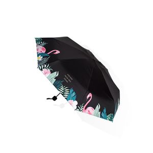 Paraplu's kleine opslag paraplu -tas print stof opvouwbare dames kinderen buiten parasolki damskie automatische EA60YS