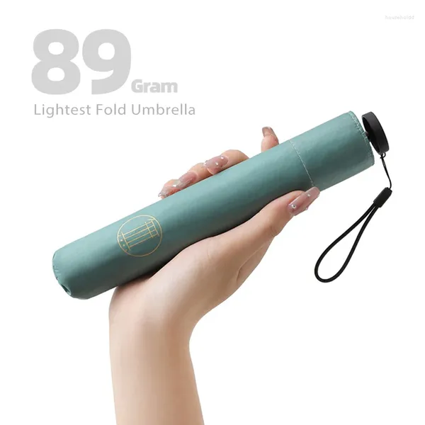 Paraguas Verano 89G Mini Parasol Paraguas para mujeres Portátil Fold Lápiz Protección UV Sol Lindo al aire libre