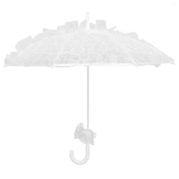 Parapluies Parapluie Pare-Soleil Abri À La Main Parapluie De Mariée Blanc Décoration De Mariage Décorations De Cérémonie Pour Femmes Parasol