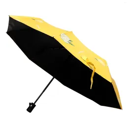 Parapluie parapluie pour le voyage pliant auto ouvert près de la pluie tout temps compact extérieur