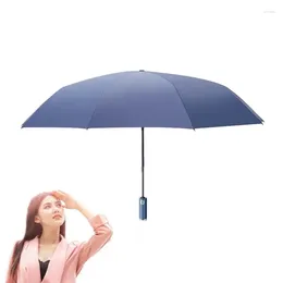 Umbrellas para paraguas para caminar portátil reflectante invertido automático con mango LED soleado