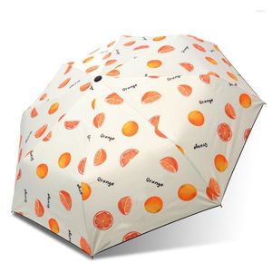 Paraplu's zonneschaduw kleine verse semi-automatische paraplu regen en zon dual-use dames student
