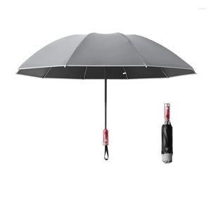 Parapluies Super Large parapluie pliant réfléchissant inversé entièrement automatique résistant aux intempéries hommes et pluie rétractable parasol robuste