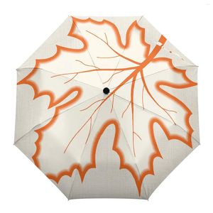 Parapluies Thanksgiving Automne Automatique Parapluie Voyage Pliant Parasol Portable Coupe-Vent