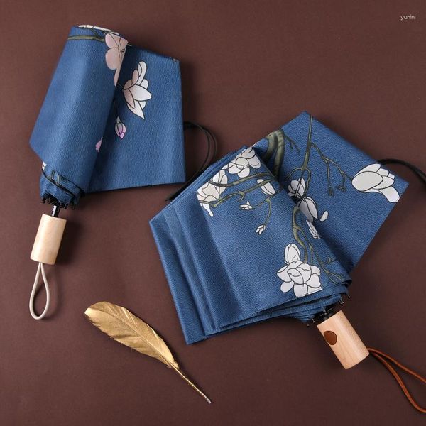 Parapluies Parapluie chinois traditionnel pliant vintage unique protection solaire rétro fleur patio ombrelloni équipement de pluie