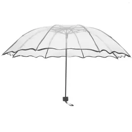 Paraplu's Transparante paraplu voor regen All-weather Veelkleurige draagtas Draagbare metalen reisopvouwbare rugzak