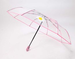 Parapluies Parapluie Transparent Entièrement Automatique Forte Pluie Femmes Parasol Voyage Pliant Cadeau Durable Portable Anti Vent Léger