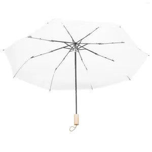 Parapluie transparent parapluie portable portable en bois transparent à vent automatique