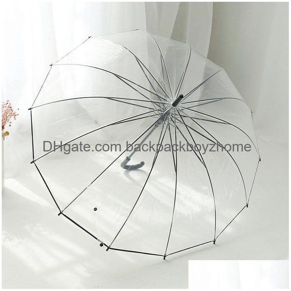 Parapluies Parapluies transparents Parasol Enfants Parapluie Pluie Femmes Mignon Clair Paraguas Bonne Qualité Poe Drop Livraison Maison Jardin Househ DHP2A