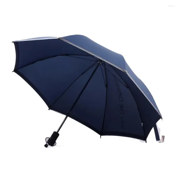 Parapluies ultra-légers Lumineux sécurité nocturne Réflective Small Long Umbrella Unisexe Sunshade Fibre en verre du vent