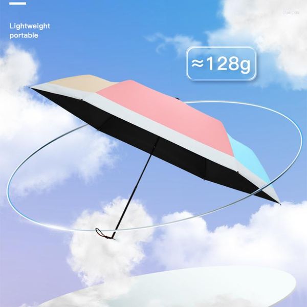 Parapluies Ultra-Léger UV Parasol Parapluie Portable Voyage Pluie Femmes Vent Et Résistance Blocs Rayons Ultraviolets Pliant