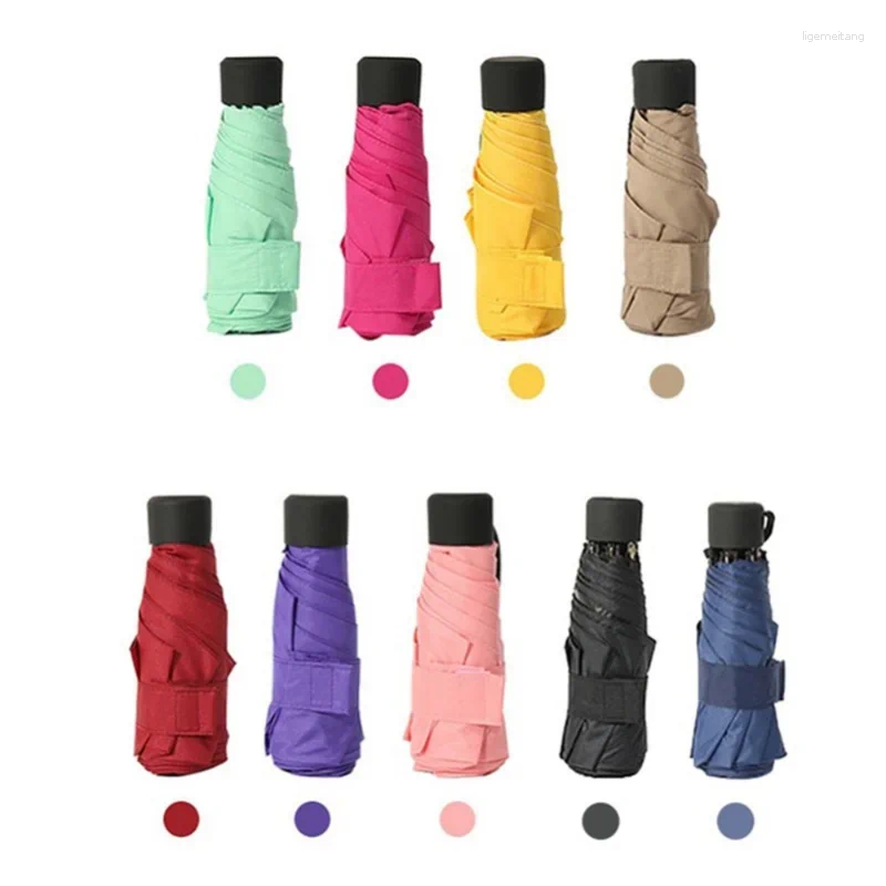 Regenschirme Umbr Farbe Regen Regenschirm Gear S Travel Rainy Folding Day Sun Traveling Pocket Mini Candy Folding