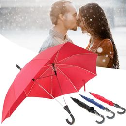 Paraplu's Paraplu Dubbele top Rechte paal Gebogen handvat Winddichte zonbescherming Paar buitenbenodigdheden