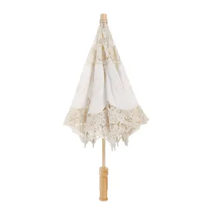 Paraplu's Paraplu Kant Trouwjurk Wit Vintage Bruids Katoen Geborduurd Pography Decoratief Handgemaakt Duidelijk