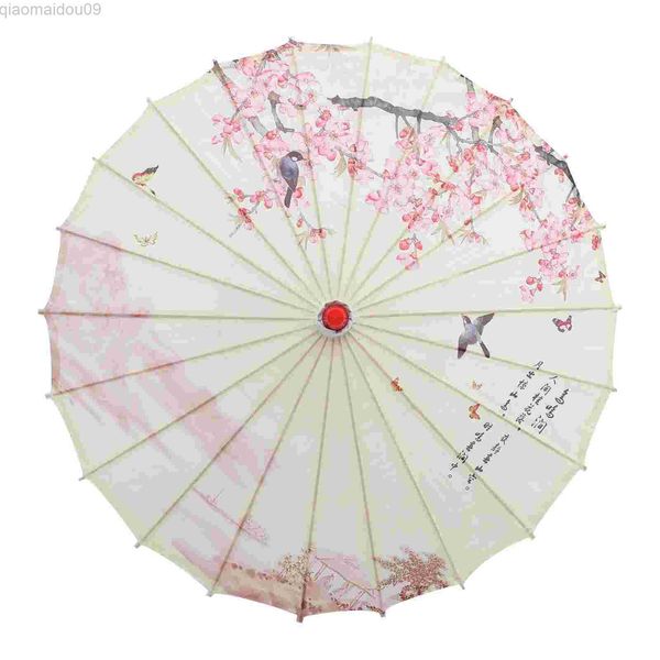 Parapluies Parapluie Papier Chinois Huile Style Photo Floral Fleur Props Classique Performance Prop Décoratif De Mariage Peinture Photographie AA230404