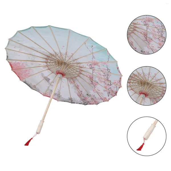 Parapluies Parapluie Papier Parasol Chinois Japonais Décor Prop Halloween Huile Huilée Soie Style Classique Po Danse Décoratif Soleil Cosplay